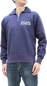 Buzz Rickson USAFA ハーフジップ スウェットシャツ 衿付き M Buzz Rickson USAFA ハーフジップ スウェットシャツ 衿付き M